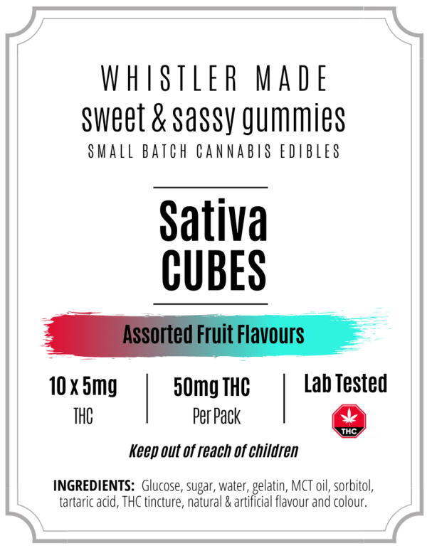 Whistler Made Gummies - 5mg/gummies - Sativa - 50 mg per bag