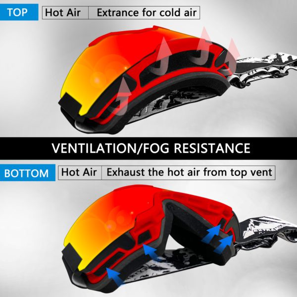 Magnetic Snow Goggle + Spare Lens + Hard Spare Lens Cover - Image 4