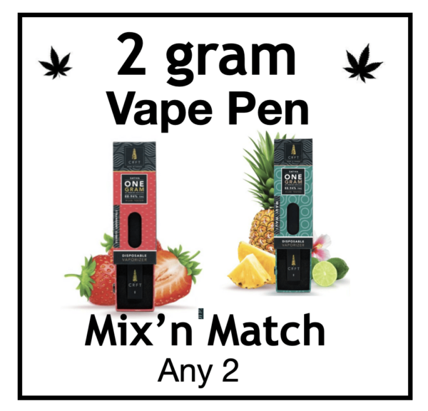 2 Gram CRFT Vape Pen Mix And Match $125