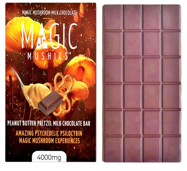 Peanut Butter Pretzel Milk Chocolate Bar – 4g Magic Mushroom