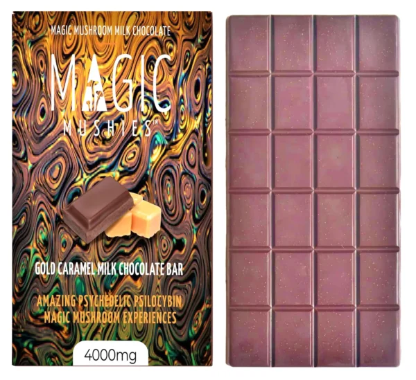 Gold Caramel Milk Chocolate Bar - 4g Magic Mushroom
