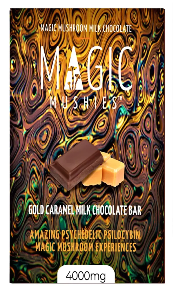 Gold Caramel Milk Chocolate Bar - 4g Magic Mushroom - Image 3