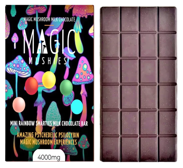 Rainbow Smarties Milk Chocolate Bar 4g Magic Mushroom